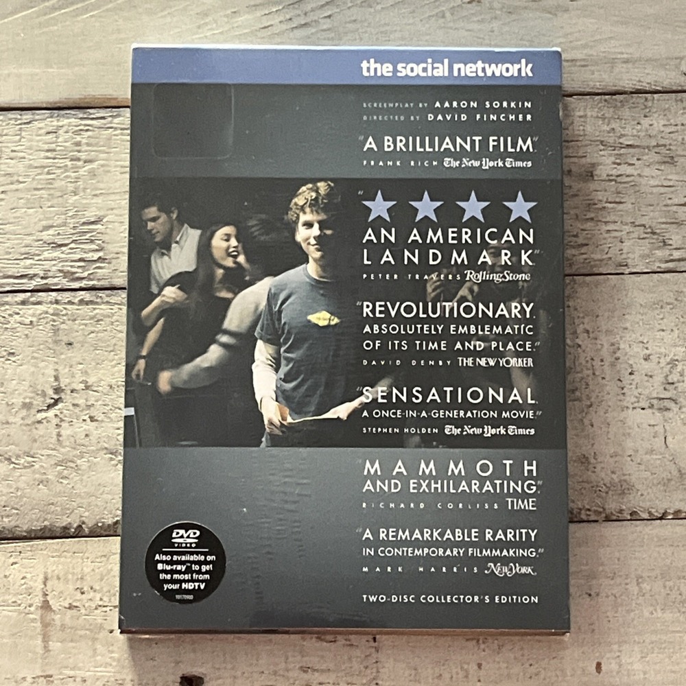 David Fincher's The Social Network 2 Disc Collector's Edition - NEW SEALED